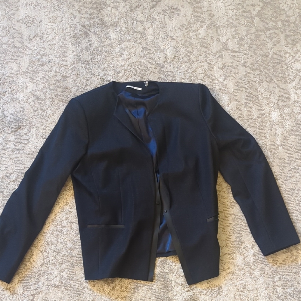 Black Blazer with Blue Lining